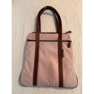 LATICO Handbag Womens Light Pink Brown Pebbled Shoulder Zipper Closure Soft Chic